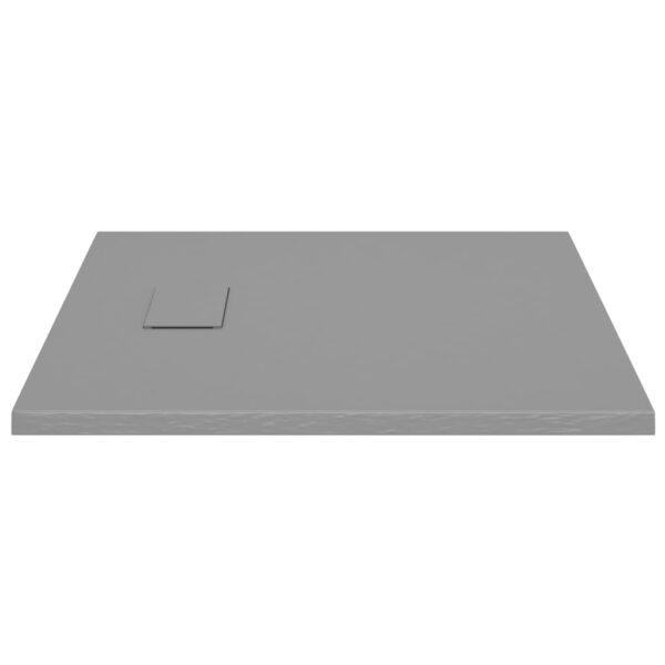 vidaXL Shower Base Tray SMC Gray 31.5"x31.5" - Image 4