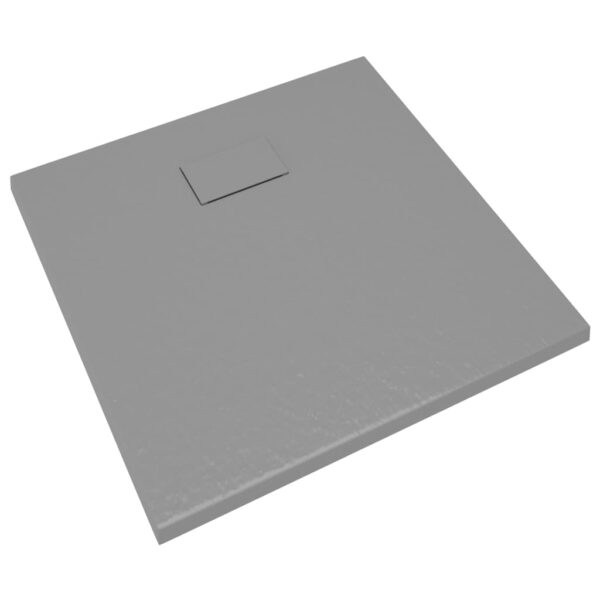 vidaXL Shower Base Tray SMC Gray 31.5"x31.5" - Image 5