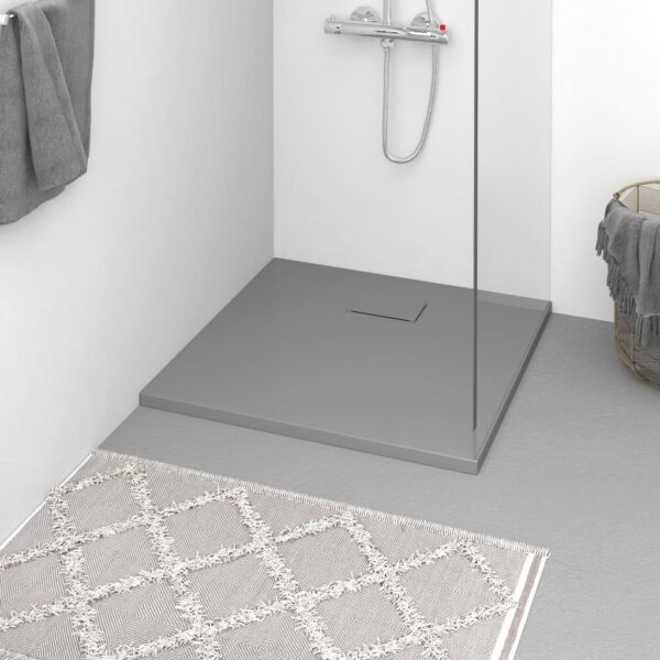 vidaXL Shower Base Tray SMC Gray 31.5"x31.5"