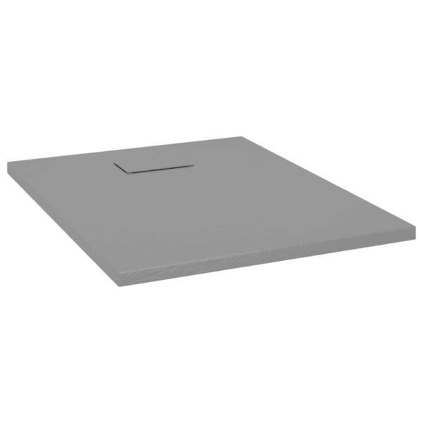 vidaXL Shower Base Tray SMC Gray 35.4"x27.6" - Image 2