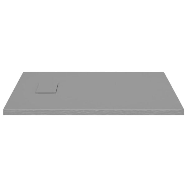 vidaXL Shower Base Tray SMC Gray 35.4"x27.6" - Image 4