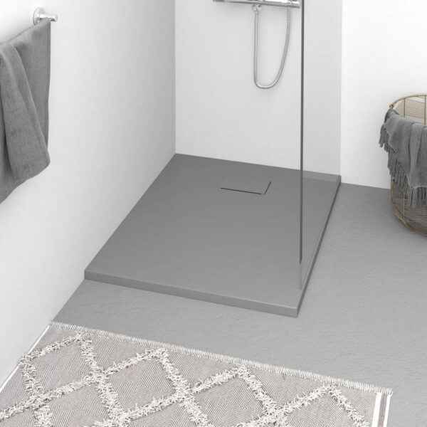 vidaXL Shower Base Tray SMC Gray 35.4"x27.6"