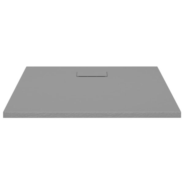 vidaXL Shower Base Tray SMC Gray 35.4"x31.5" - Image 3