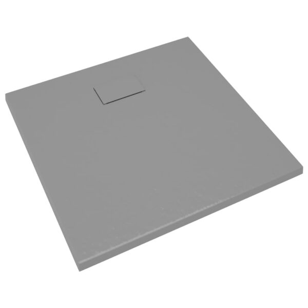 vidaXL Shower Base Tray SMC Gray 35.4"x31.5" - Image 5