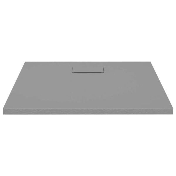 vidaXL Shower Base Tray SMC Gray 35.4"x35.4" - Image 3