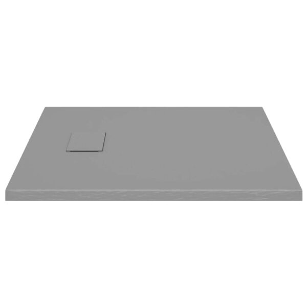 vidaXL Shower Base Tray SMC Gray 35.4"x35.4" - Image 4