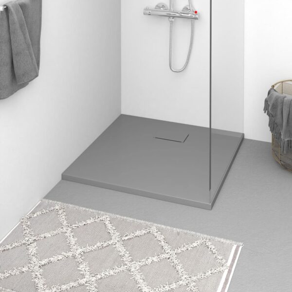 vidaXL Shower Base Tray SMC Gray 35.4"x35.4"