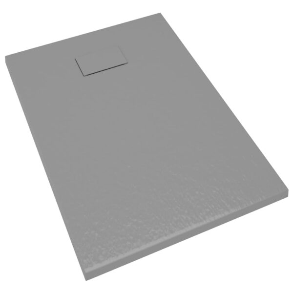 vidaXL Shower Base Tray SMC Gray 39.4"x27.6" - Image 5