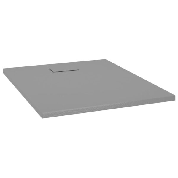 vidaXL Shower Base Tray SMC Gray 39.4"x31.5" - Image 2