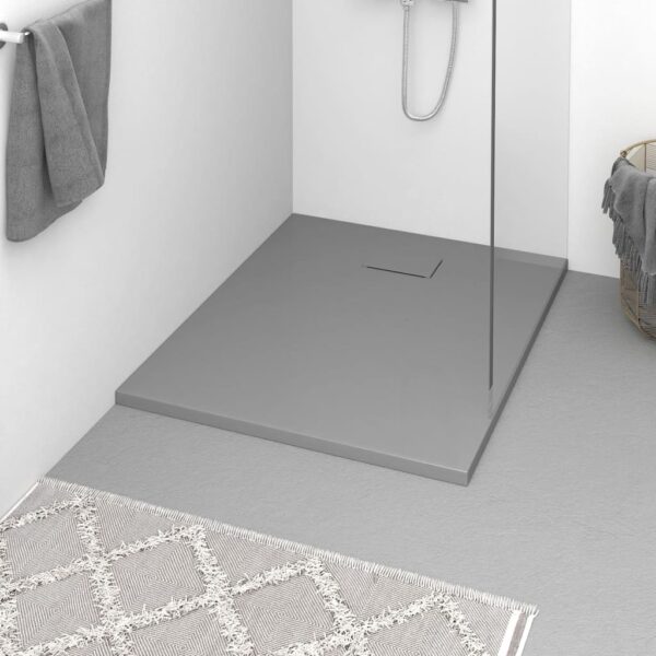 vidaXL Shower Base Tray SMC Gray 39.4"x31.5"