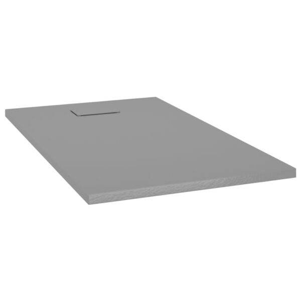 vidaXL Shower Base Tray SMC Gray 47.2"x27.6" - Image 2