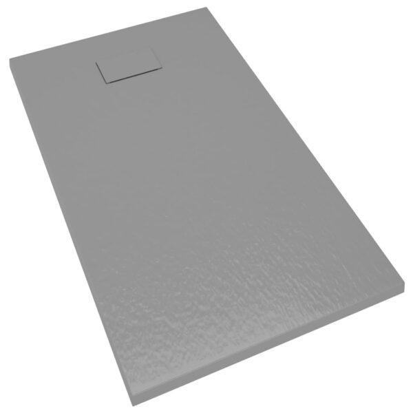 vidaXL Shower Base Tray SMC Gray 47.2"x27.6" - Image 5