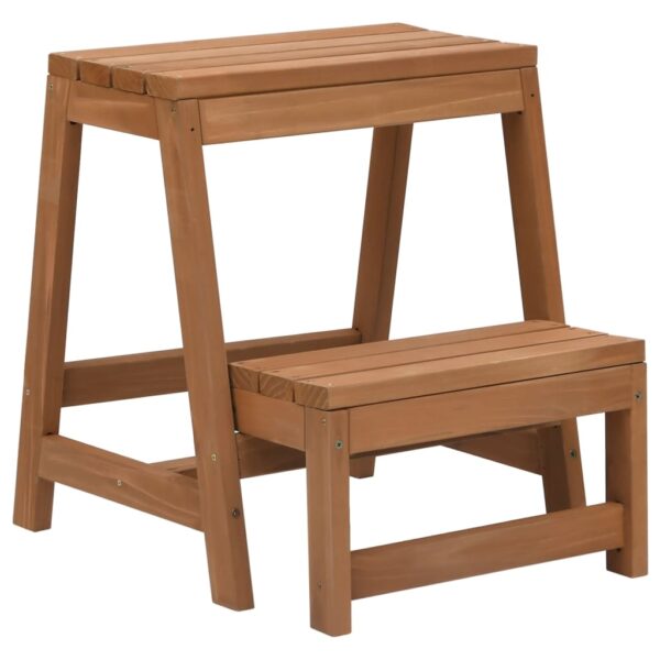 vidaXL Foldable Step Stool Solid Firwood