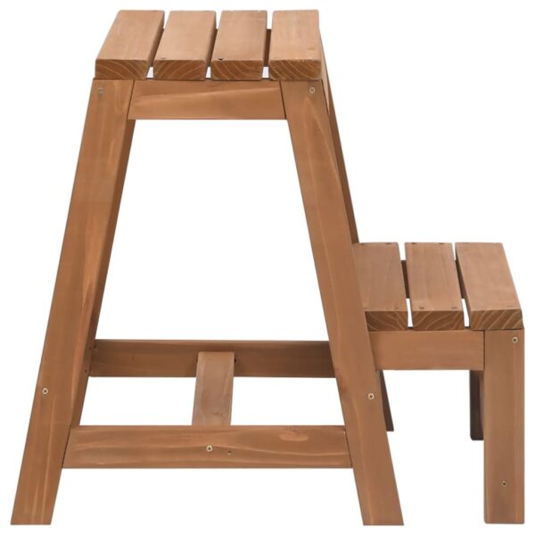 vidaXL Foldable Step Stool Solid Firwood - Image 3