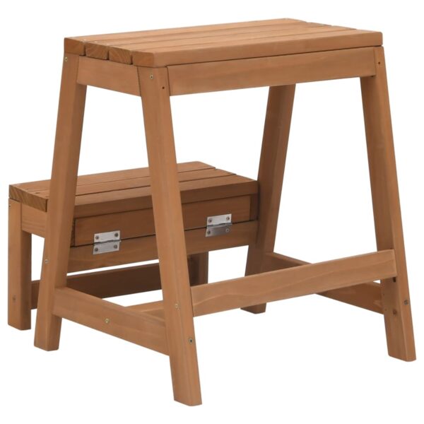 vidaXL Foldable Step Stool Solid Firwood - Image 4