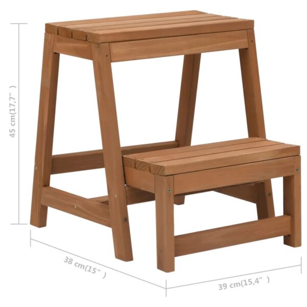 vidaXL Foldable Step Stool Solid Firwood - Image 8