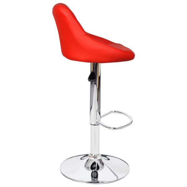 vidaXL Bar Stools 2 pcs Red Faux Leather - Image 5