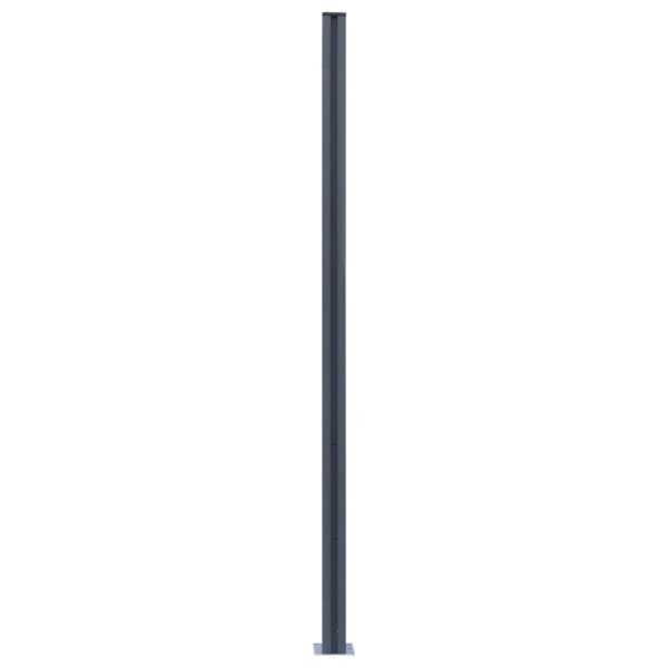 vidaXL Fence Posts 2 pcs Dark Gray 72.8" Aluminum - Image 4