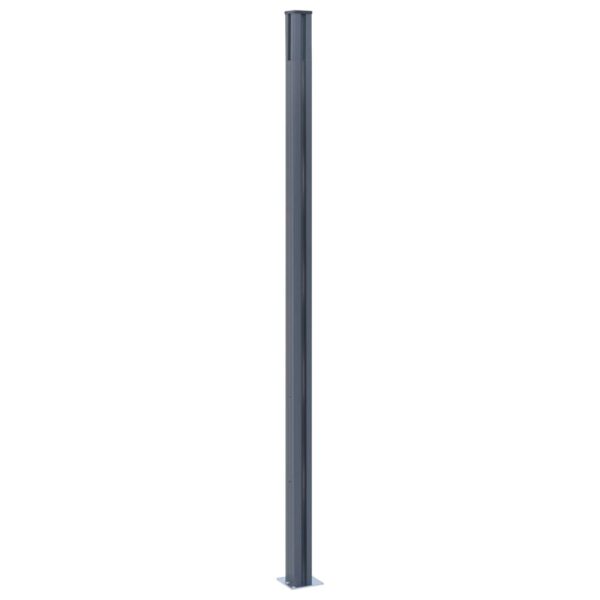 vidaXL Fence Posts 2 pcs Dark Gray 72.8" Aluminum - Image 5