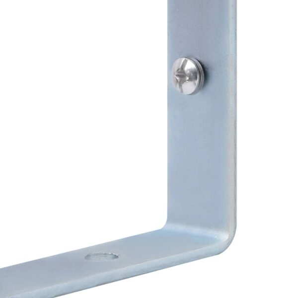 vidaXL Support Brackets for Fence Post 3 pcs Galvanized Steel - Image 7