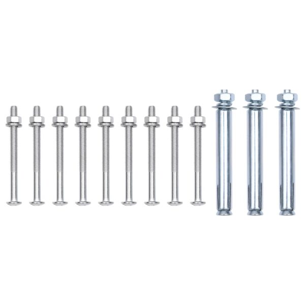 vidaXL Support Brackets for Fence Post 3 pcs Galvanized Steel - Image 8