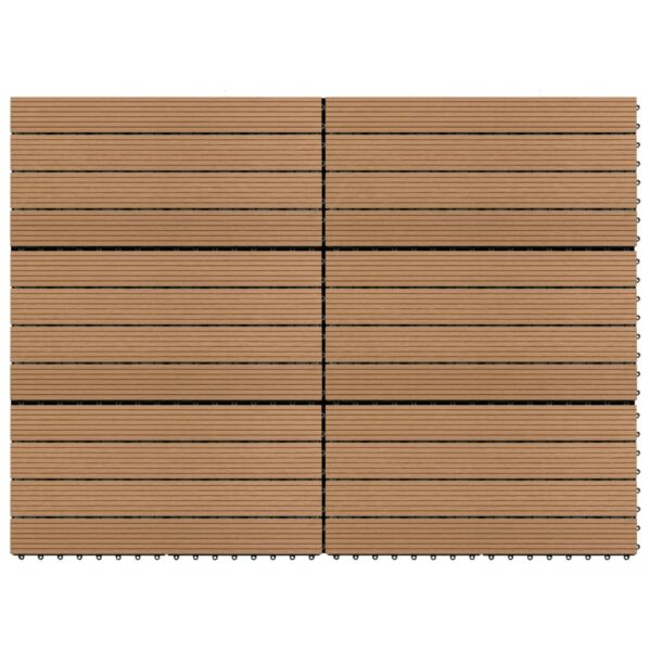 vidaXL Decking Tiles 6 pcs WPC 23.6"x11.8" 11.6 ftÂ² Brown