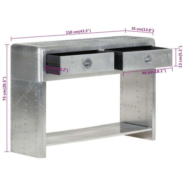 vidaXL Aviator Sideboard 43.3"x13.8"x29.5" Metal - Image 7