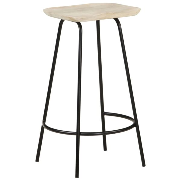 vidaXL Bar Stools 4 pcs Solid Mango Wood - Image 12