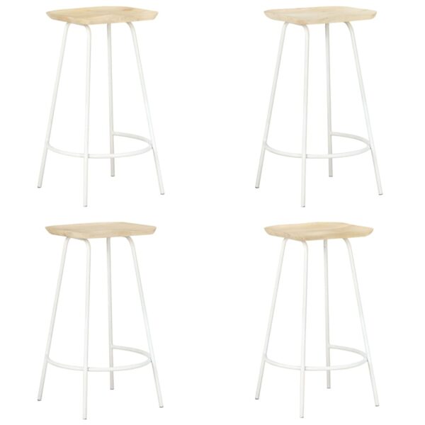 vidaXL Bar Stools 4 pcs Solid Mango Wood