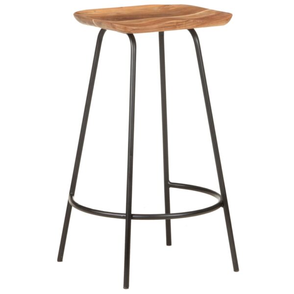 vidaXL Bar Stools 2 pcs Solid Acacia Wood - Image 11