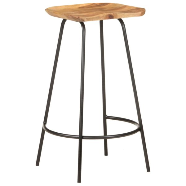 vidaXL Bar Stools 2 pcs Solid Acacia Wood - Image 12