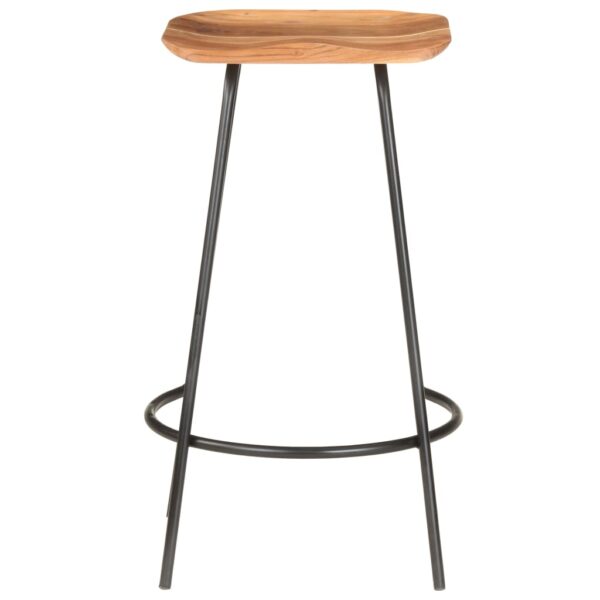 vidaXL Bar Stools 2 pcs Solid Acacia Wood - Image 3