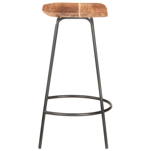 vidaXL Bar Stools 2 pcs Solid Acacia Wood - Image 4