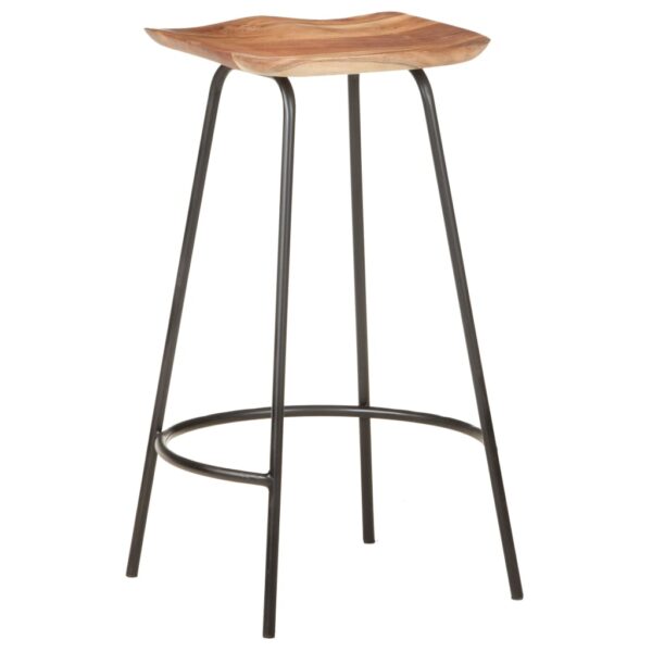 vidaXL Bar Stools 4 pcs Solid Acacia Wood - Image 3