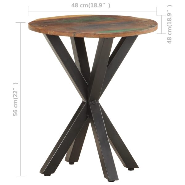 vidaXL Side Table 18.9"x18.9"x22" Solid Reclaimed Wood - Image 6