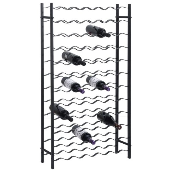 vidaXL Wine Rack for 72 Bottles Black Iron