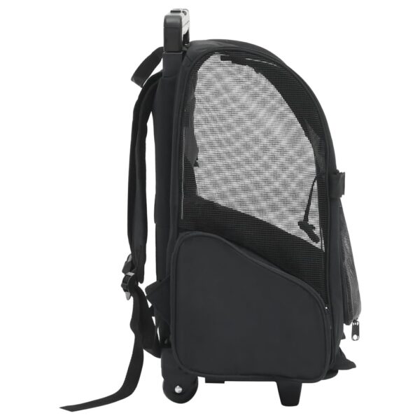 vidaXL Foldable Multipurpose Pet Trolley Black - Image 2