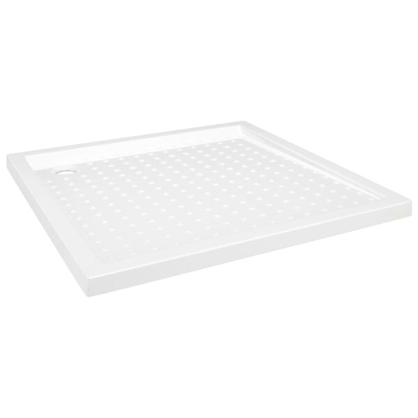 vidaXL Shower Base Tray with Dots White 35.4"x35.4"x1.6" ABS - Image 2