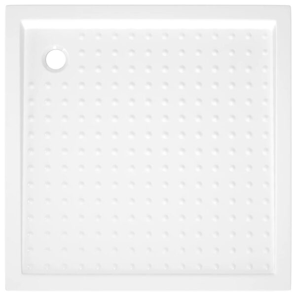 vidaXL Shower Base Tray with Dots White 35.4"x35.4"x1.6" ABS - Image 5