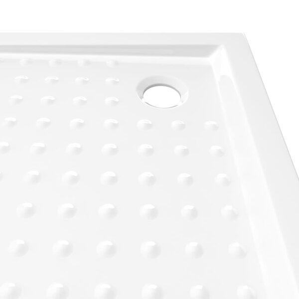 vidaXL Shower Base Tray with Dots White 35.4"x35.4"x1.6" ABS - Image 6