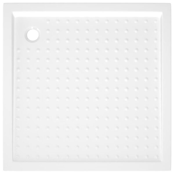 vidaXL Shower Base Tray with Dots White 31.5"x31.5"x1.6" ABS - Image 5