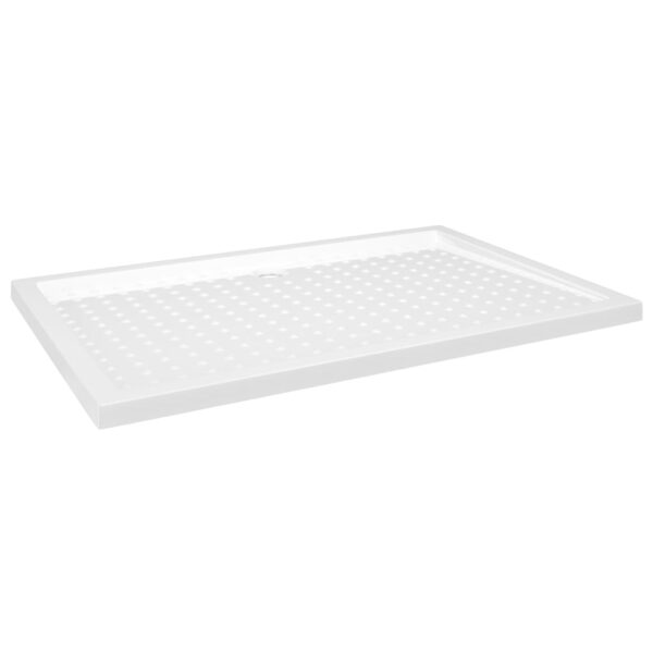 vidaXL Shower Base Tray with Dots White 31.5"x47.2"x1.6" ABS - Image 2