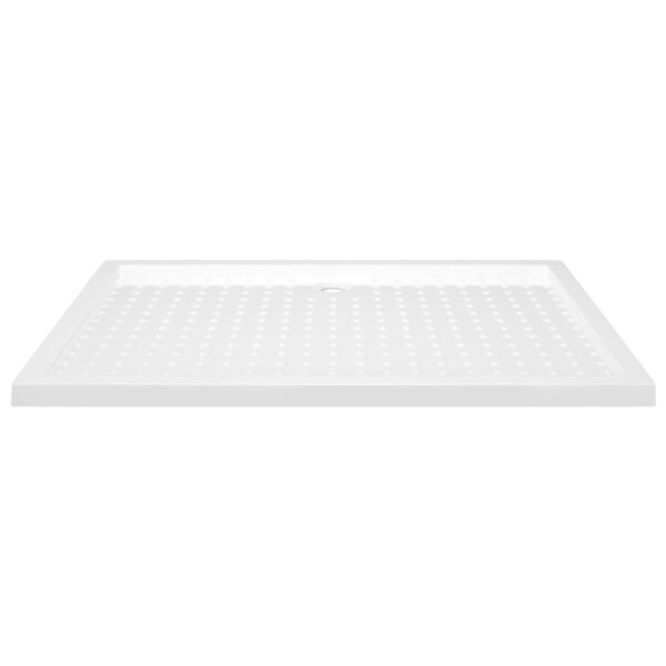 vidaXL Shower Base Tray with Dots White 31.5"x47.2"x1.6" ABS - Image 3