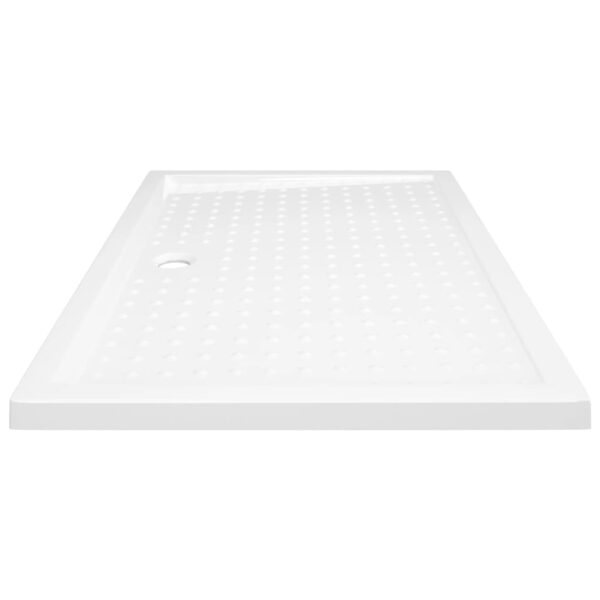 vidaXL Shower Base Tray with Dots White 31.5"x47.2"x1.6" ABS - Image 4