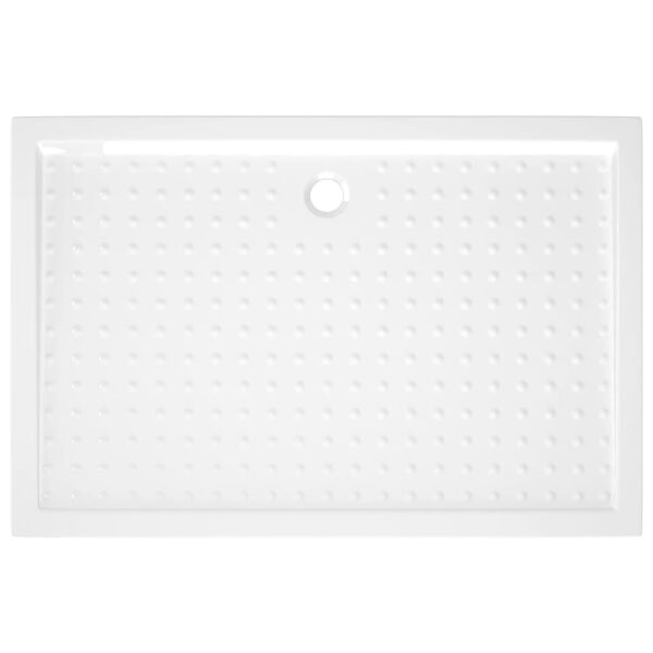 vidaXL Shower Base Tray with Dots White 31.5"x47.2"x1.6" ABS - Image 5