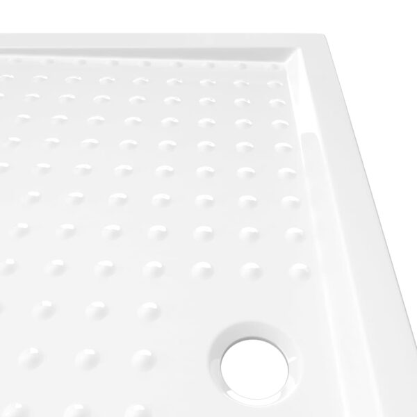 vidaXL Shower Base Tray with Dots White 31.5"x47.2"x1.6" ABS - Image 6