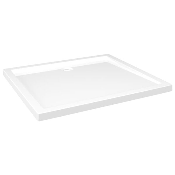 vidaXL Rectangular ABS Shower Base Tray White 31.5"x35.4" - Image 2