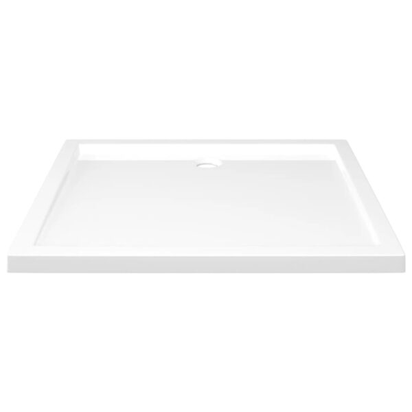 vidaXL Rectangular ABS Shower Base Tray White 31.5"x35.4" - Image 3