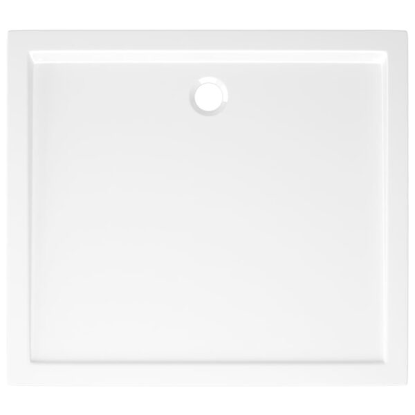 vidaXL Rectangular ABS Shower Base Tray White 31.5"x35.4" - Image 5