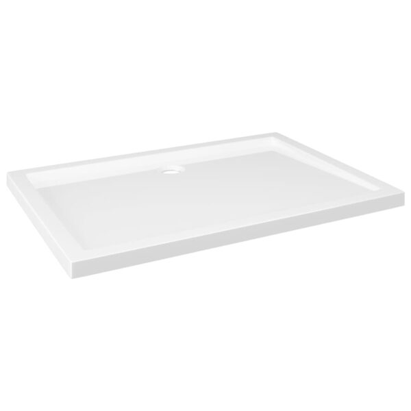 vidaXL Rectangular ABS Shower Base Tray White 31.5"x43.3" - Image 2